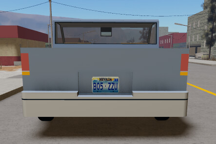 Pickup Truck Rear View